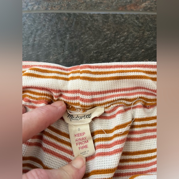 Madewell honeycomb cotton pajama/ lounge stripe pants. Size small - Picture 6 of 11